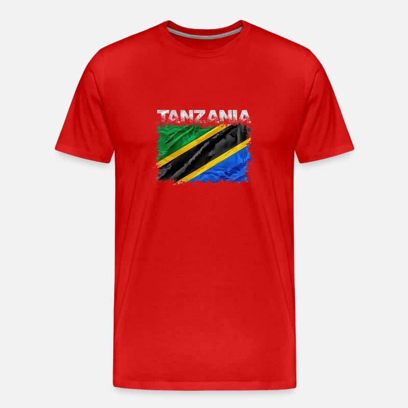 Tansania - Männer Premium Bio T-Shirt - Rot