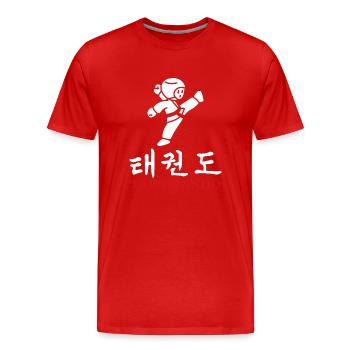 Taekwondo - Männer Premium Bio T-Shirt - Rot - Vorne - Damien (186cm)