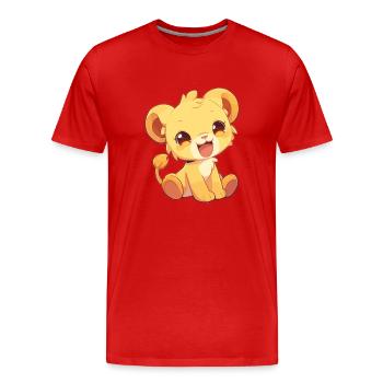 Lioness Lionesses Lioness - Men's Premium Organic T-Shirt - red - Front - Damien (186cm)