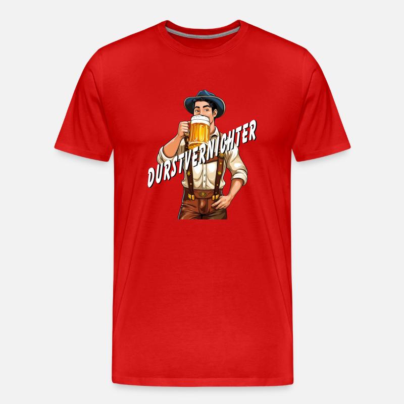 MANN Bier - Männer Premium Bio T-Shirt - Rot