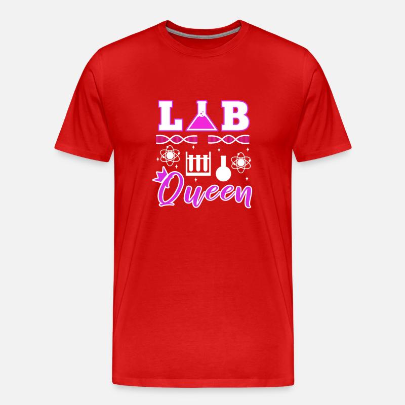 Lab Queen - Männer Premium Bio T-Shirt - Rot