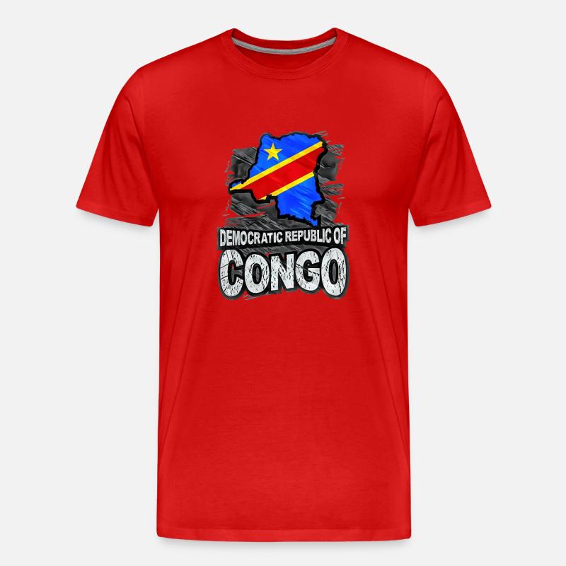 Kongo - Männer Premium Bio T-Shirt - Rot