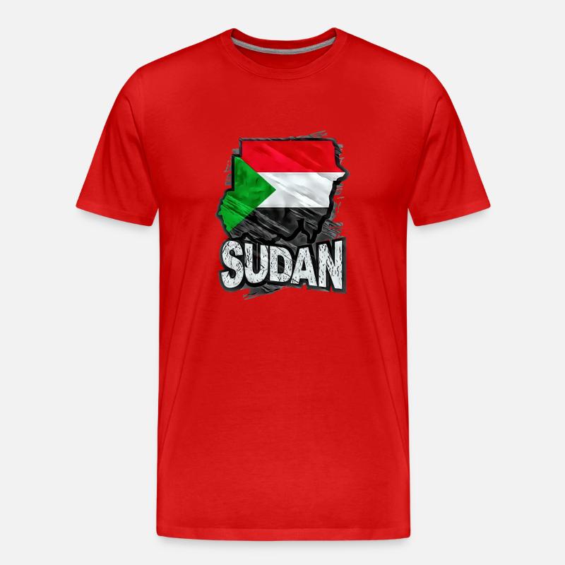 Sudan - Männer Premium Bio T-Shirt - Rot