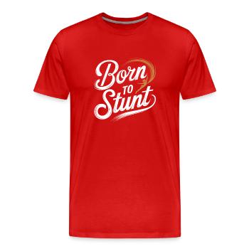 Entraînement d’équipe de pom-pom girls et de cascadeurs pour Spirit - T-shirt bio Premium Homme - rouge - Devant - Damien (186cm)