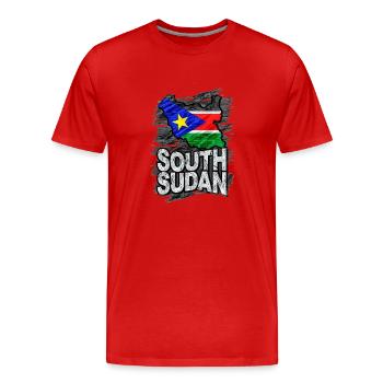 Sudan - Men's Premium Organic T-Shirt - red - Front - Damien (186cm)
