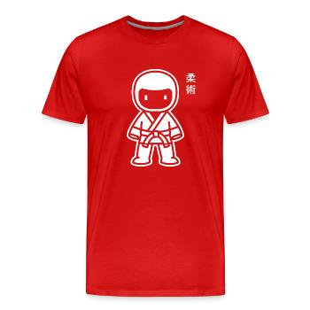 Jiu Jitsu - Männer Premium Bio T-Shirt - Rot - Vorne - Damien (186cm)