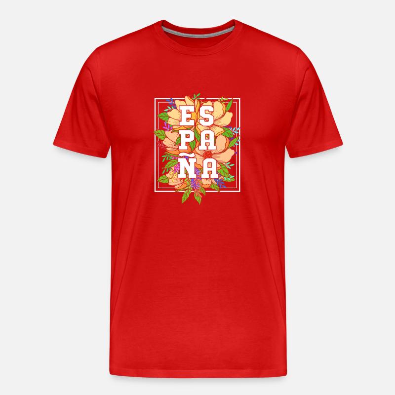 Spanien Spanisch - Männer Premium Bio T-Shirt - Rot