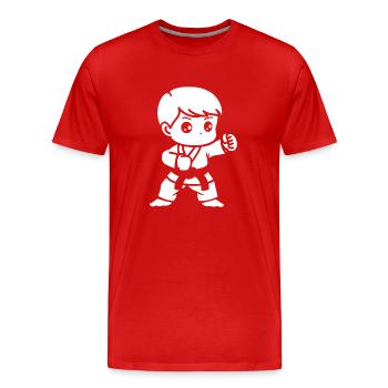 Jiu Jitsu - Men's Premium Organic T-Shirt - red - Front - Damien (186cm)