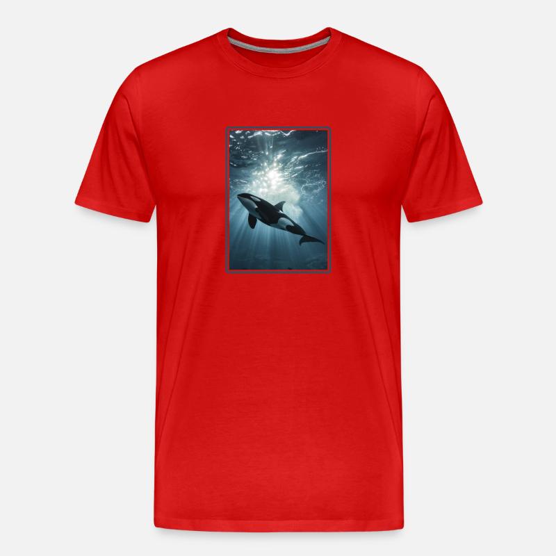 Orcas Orca - Männer Premium Bio T-Shirt - Rot