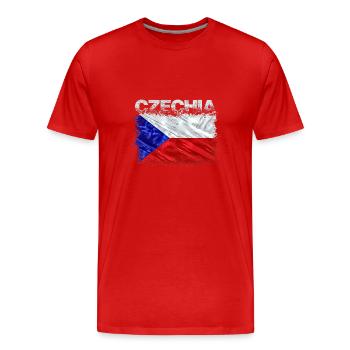 Tchéquie - T-shirt bio Premium Homme - rouge - Devant - Damien (186cm)