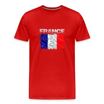 France - T-shirt bio Premium Homme - rouge - Devant - Damien (186cm)