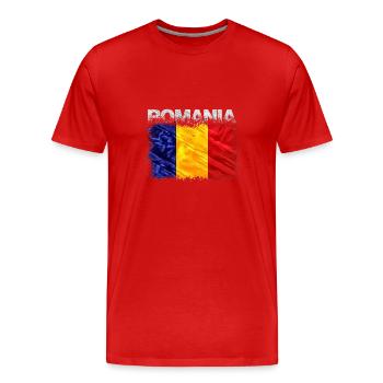 Roumanie - T-shirt bio Premium Homme - rouge - Devant - Damien (186cm)