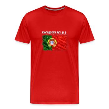 Portugal - T-shirt bio Premium Homme - rouge - Devant - Damien (186cm)