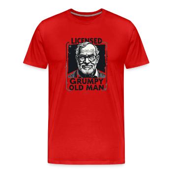 VIEUX - T-shirt bio Premium Homme - rouge - Devant - Damien (186cm)