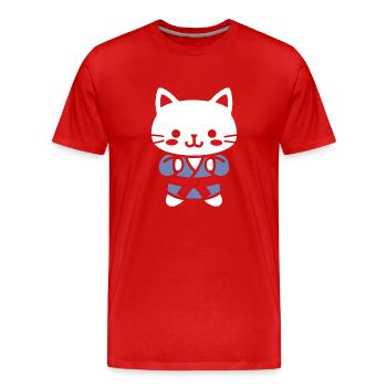 judo - T-shirt bio Premium Homme - rouge - Devant - Damien (186cm)