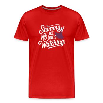 Rhythmische Bewegungen im Orientalischen Tanz: - Männer Premium Bio T-Shirt - Rot - Vorne - Damien (186cm)