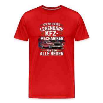 Je suis ce mécanicien automobile légendaire de la - T-shirt bio Premium Homme - rouge - Devant - Damien (186cm)