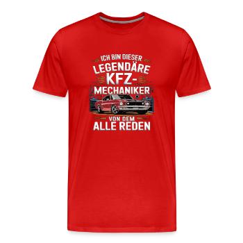 Ich Bin Dieser Legendäre KFZ-Mechaniker - Männer Premium Bio T-Shirt - Rot - Vorne - Damien (186cm)
