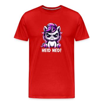 Heid Ned - Männer Premium Bio T-Shirt - Rot - Vorne - Damien (186cm)