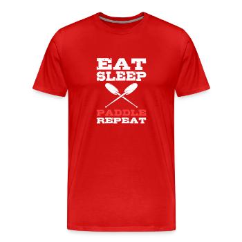 Kajak Kajakfahren Kanu Kanusport - Männer Premium Bio T-Shirt - Rot - Vorne - Damien (186cm)