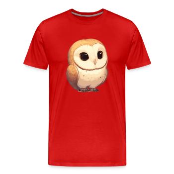 Barn Owl Schleiereulen Schleiereule - Männer Premium Bio T-Shirt - Rot - Vorne - Damien (186cm)