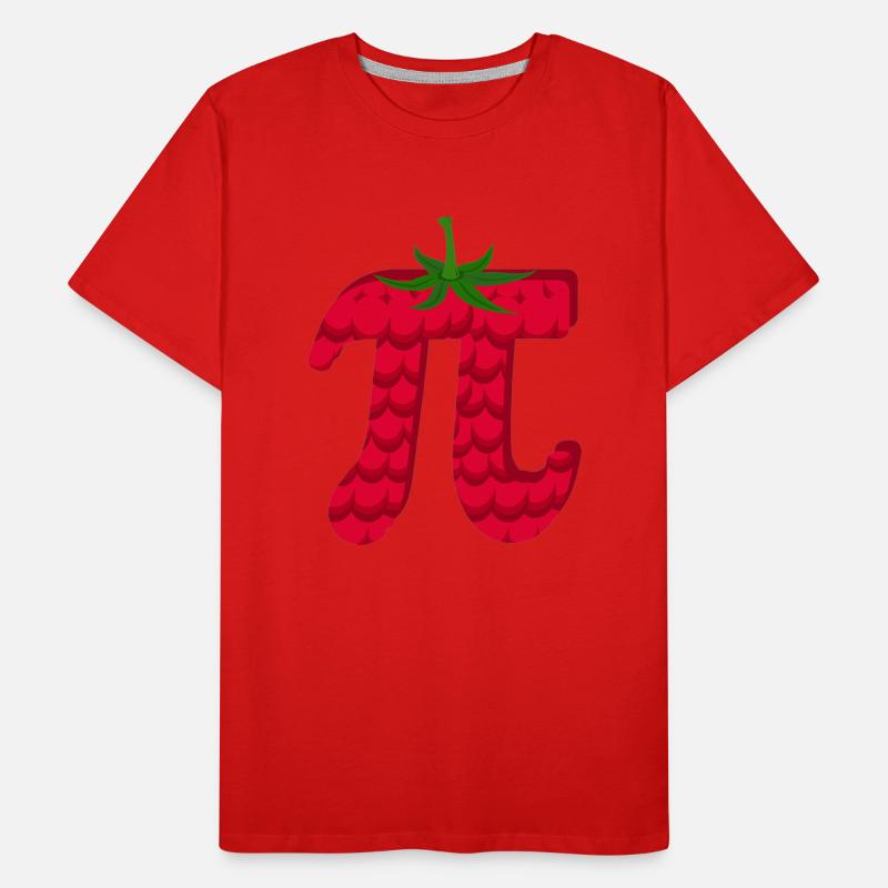 Raspberry Funny Pi Day Pie Math Lover Fruit Männer Premium Bio T-Shirt