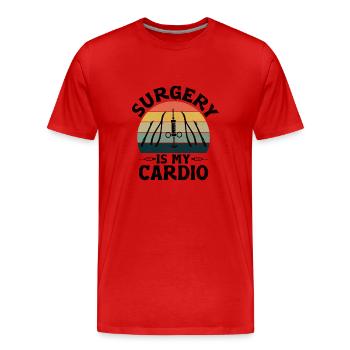 Surgery Is My Cardio Surgeon Surgical Doctor Surge - Men's Premium Organic T-Shirt - red - Front - Damien (186cm)