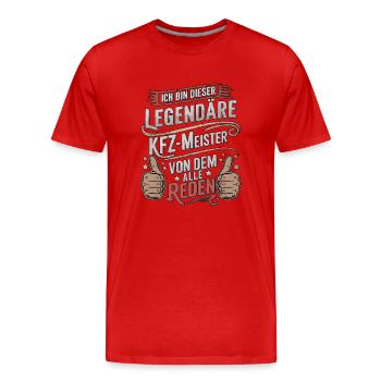 Ich Bin Dieser Legendäre KFZ-Meister - Männer Premium Bio T-Shirt - Rot - Vorne - Damien (186cm)