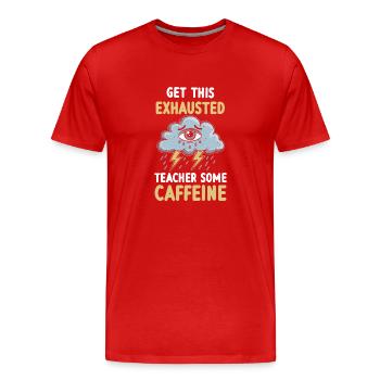 Teacher Wearion Burnout Motif révisé - T-shirt bio Premium Homme - rouge - Devant - Damien (186cm)