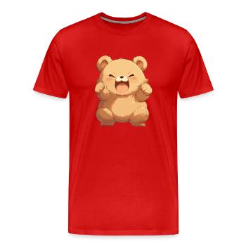 Bear Bären Bär - Männer Premium Bio T-Shirt - Rot - Vorne - Damien (186cm)