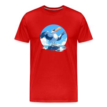 Albatrosse Albatross - Men's Premium Organic T-Shirt - red - Front - Damien (186cm)