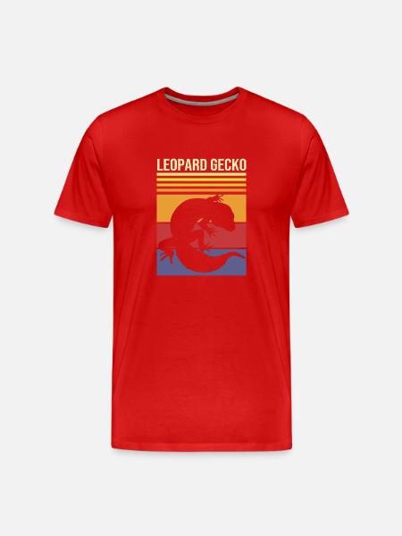 Leopard Gecko - Men's Premium Organic T-Shirt - red