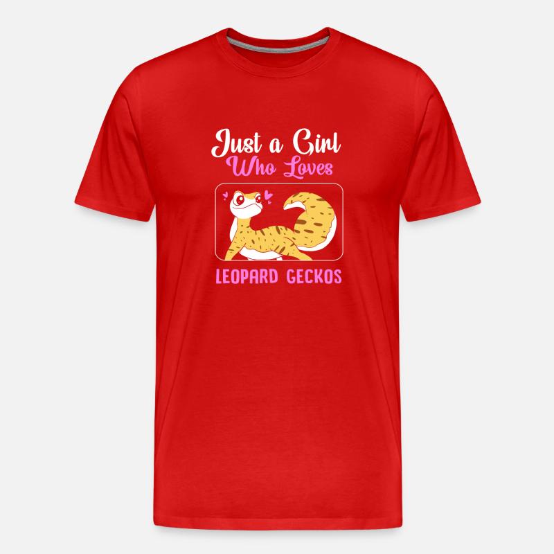 Leopard Gecko - Männer Premium Bio T-Shirt - Rot