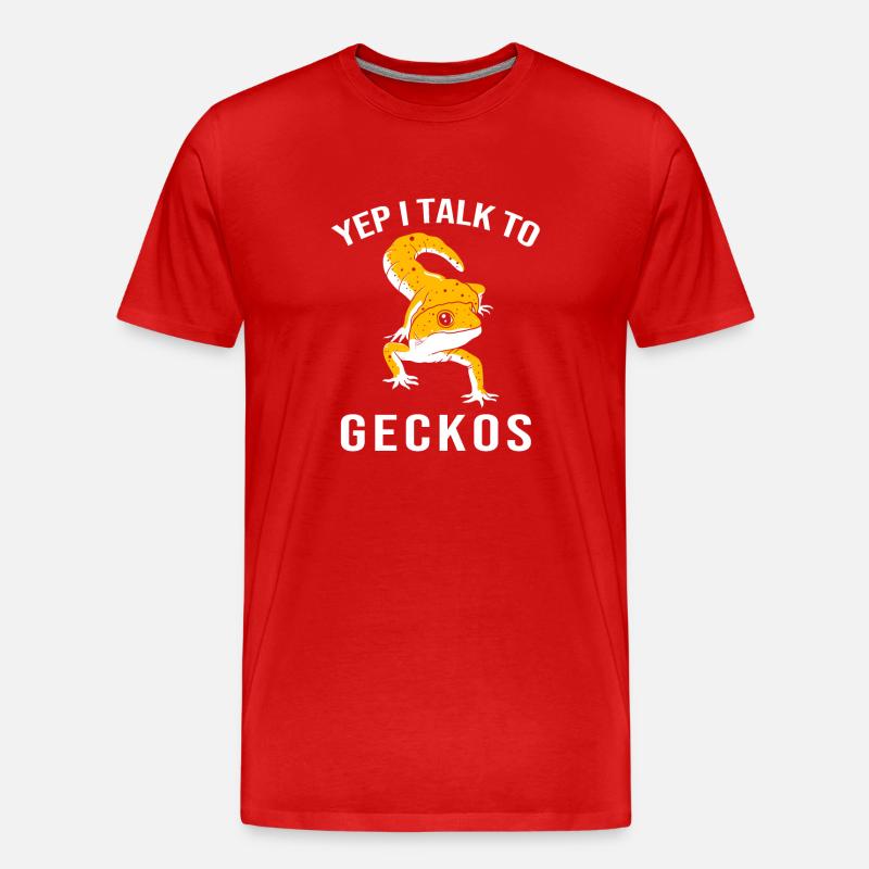 Leopard Gecko - Männer Premium Bio T-Shirt - Rot
