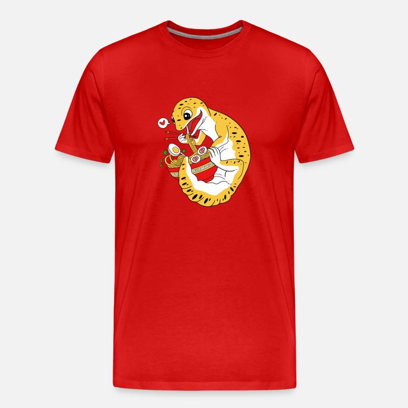 Leopard Gecko - Männer Premium Bio T-Shirt - Rot