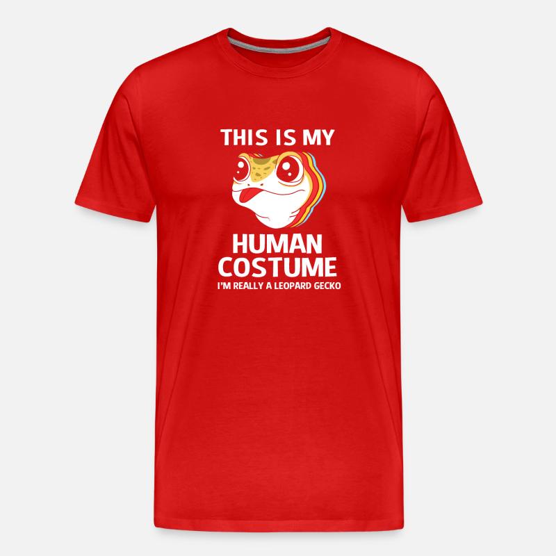 Leopard Gecko - Männer Premium Bio T-Shirt - Rot