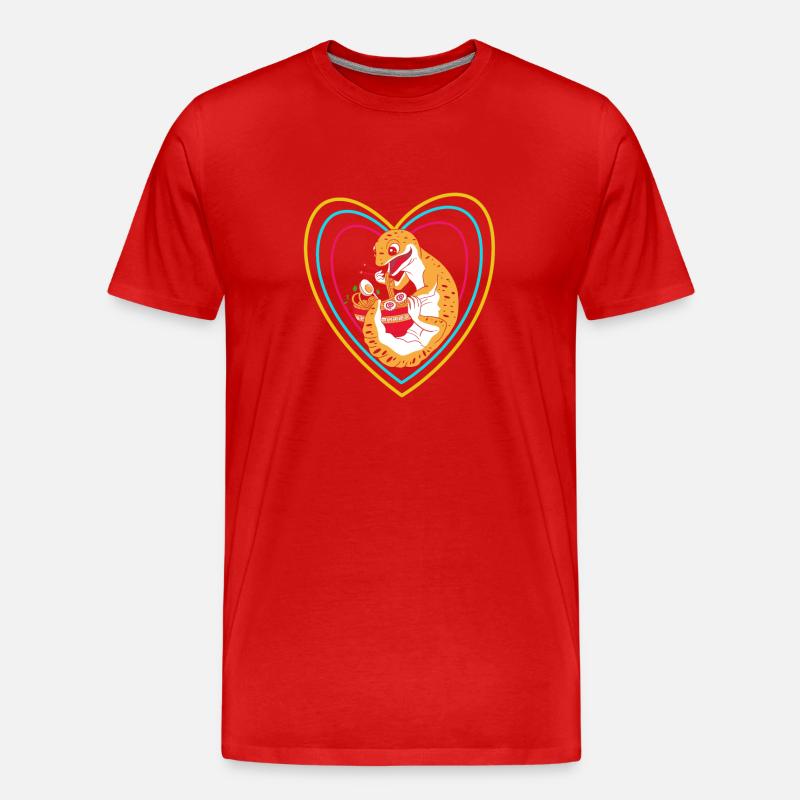 Leopard Gecko - Männer Premium Bio T-Shirt - Rot