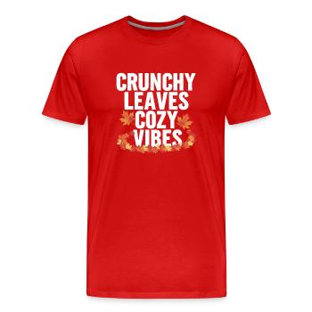 Autumnal blaze of colour for nature lovers and - Men's Premium Organic T-Shirt - red - Front - Damien (186cm)
