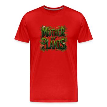Mutter der Pflanzen Naturliebhaber - Männer Premium Bio T-Shirt - Rot - Vorne - Damien (186cm)