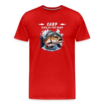 LA CARPE REINE DE L’ÉTANG - T-shirt bio Premium Homme - rouge - Devant - Damien (186cm)