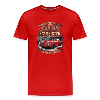 Ich Bin Dieser Legendäre KFZ-Meister - Männer Premium Bio T-Shirt - Rot - Vorne - Damien (186cm)