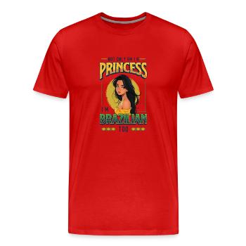 Mädchen Brazilianische Herkunft Brasilien - Männer Premium Bio T-Shirt - Rot - Vorne - Damien (186cm)