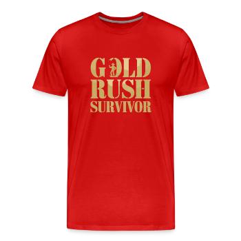Goldrausch Abenteuer Goldsucher Schatzsuche - Männer Premium Bio T-Shirt - Rot - Vorne - Damien (186cm)