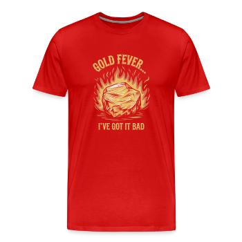 Goldrausch Abenteuer Goldsucher Schatzsuche - Männer Premium Bio T-Shirt - Rot - Vorne - Damien (186cm)