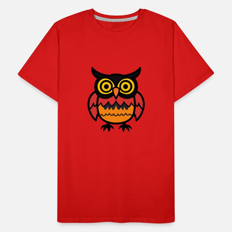 Owl Halloween Comic Funny Men's Premium Organic T-Shirt