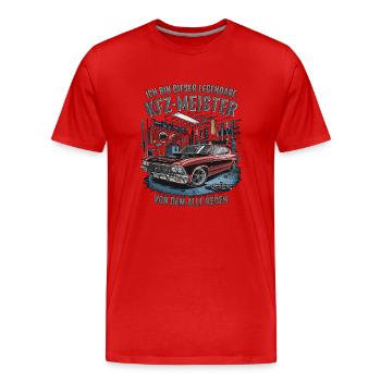 I'm this legendary car master - Men's Premium Organic T-Shirt - red - Front - Damien (186cm)
