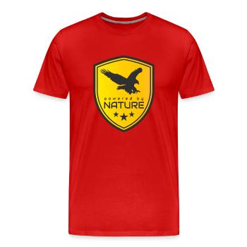 POWERED BY NATURE - Men's Premium Organic T-Shirt - red - Front - Damien (186cm)