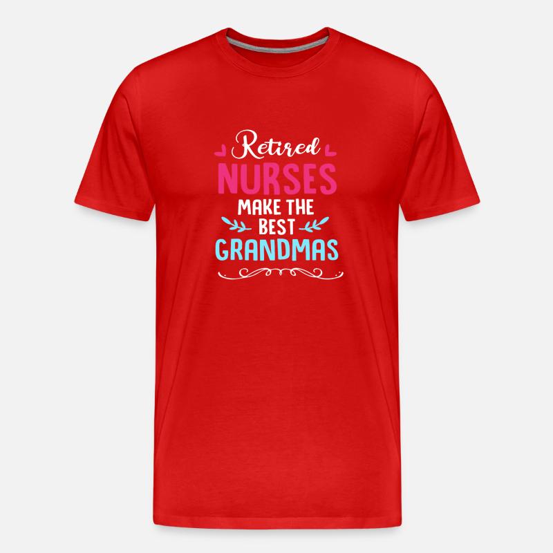 Krankenschwester Rente - Männer Premium Bio T-Shirt - Rot