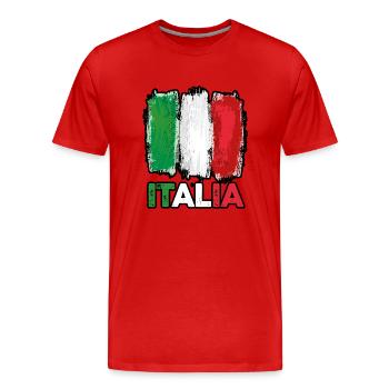 Italie Italien Italien Italie - T-shirt bio Premium Homme - rouge - Devant - Damien (186cm)