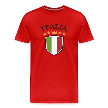 Italie Italien Italien Italie - T-shirt bio Premium Homme - rouge - Devant - Damien (186cm)
